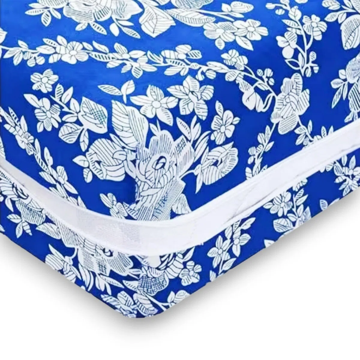 Super Mundo Funda de Colchón con Cremallera 150x190 cm / 150x200 cm, Transpirable Antiacaros Absorbente,Azul(Cama 150)