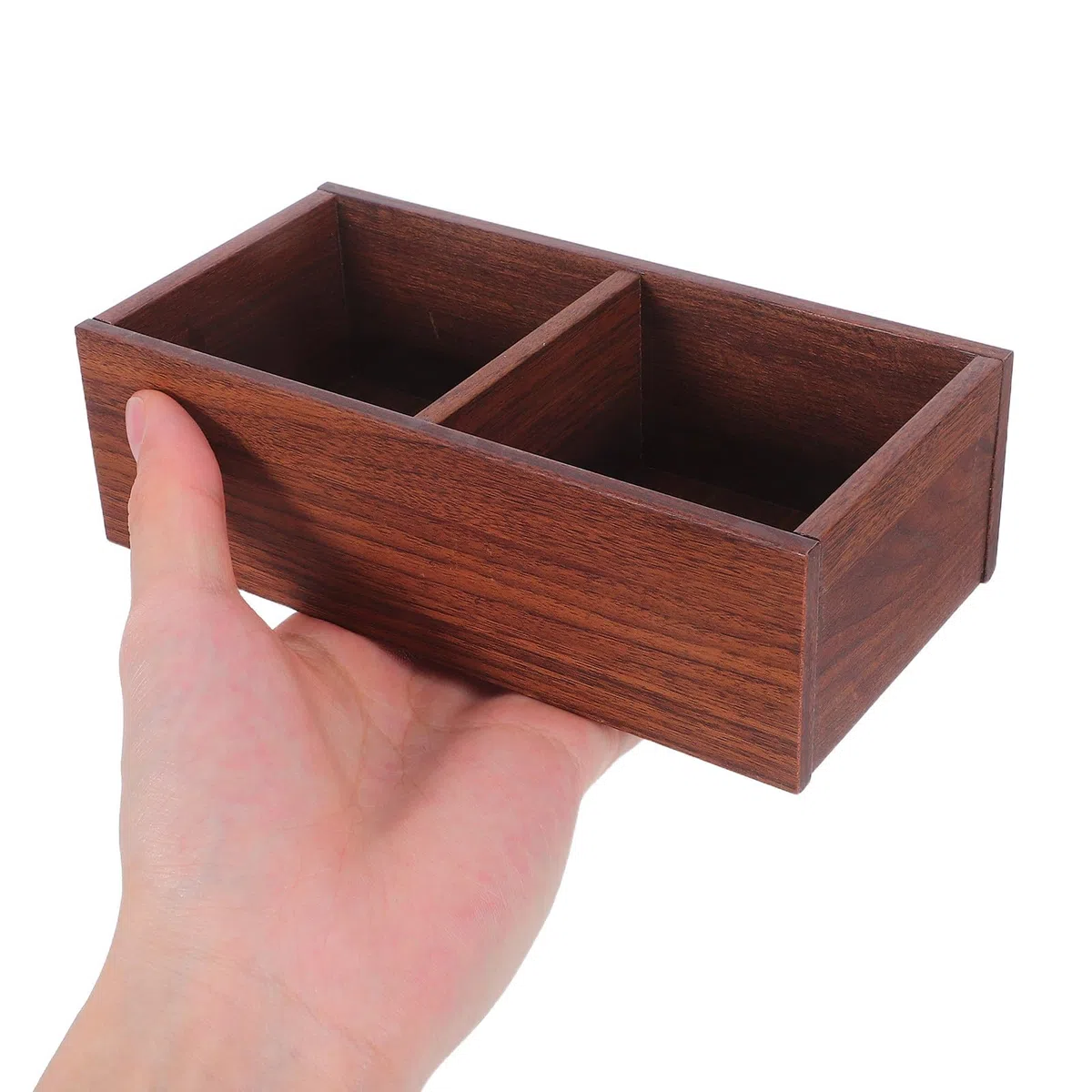 Bolsitas Diseño Minimalista de Té Madera de Gran Capacidad Organizador Almacenamiento, Marrón para Café y Especias para Cocina y Oficina