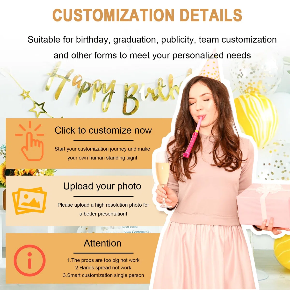 Figura de cartón tamaño Real Personalizable con pie, Ideal para Bodas, Fiestas, Halloween, Navidad Cualquier celebración