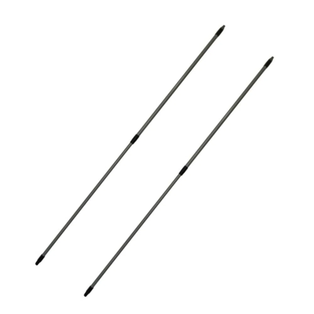Keroppa, Palo Mango Telescópico, Pack 2 Uds, Mango para Fregona, Escoba y Mopa, Con Rosca, Extensible, Resistente, Fácil Almacenado, Medida Ajustable de 0,8 a 1,1 metros, Gris