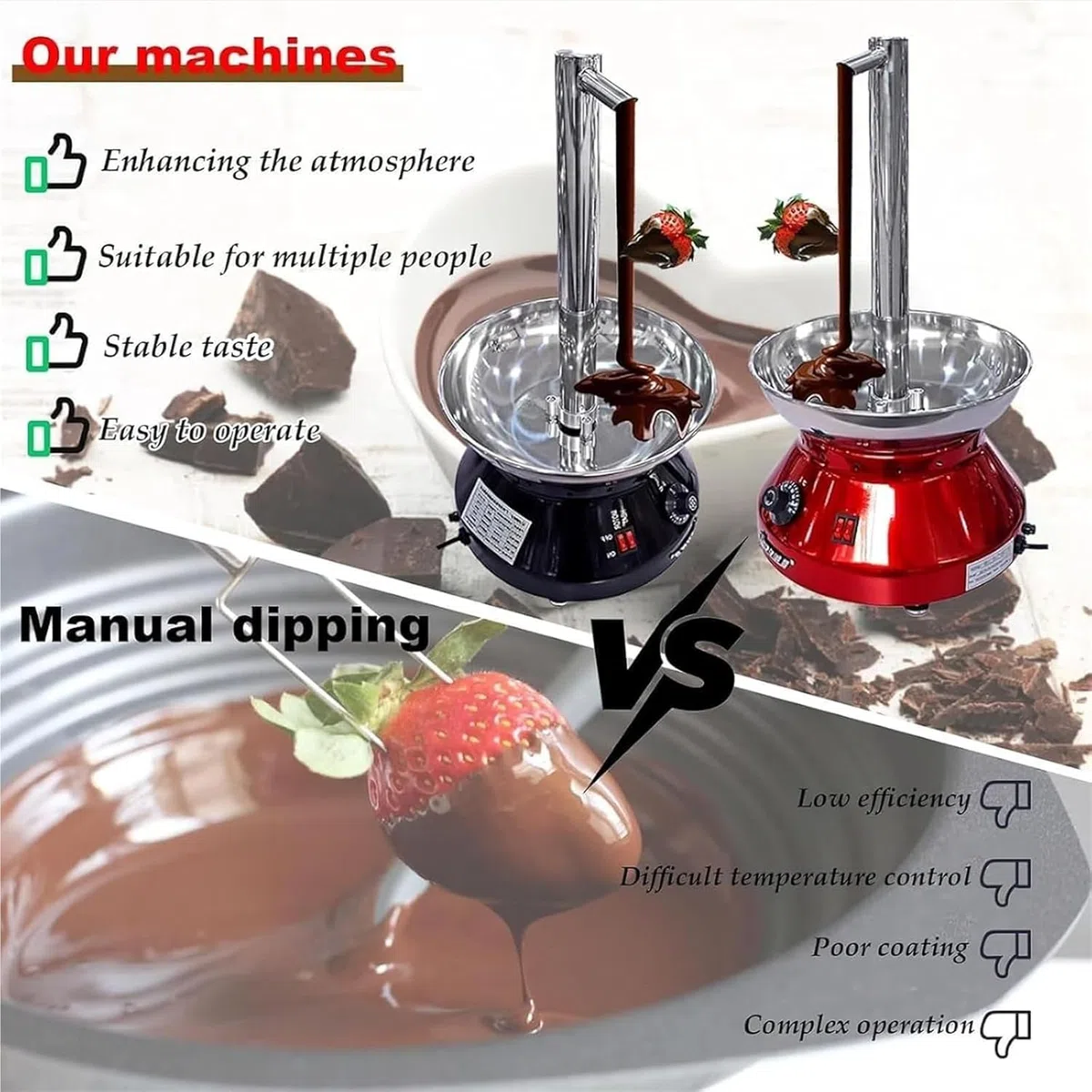 Máquina de fuente de chocolate de 3000 ml de capacidad, modelo de grifo para fiestas y bufés, perfecta para bodas y restaurantes