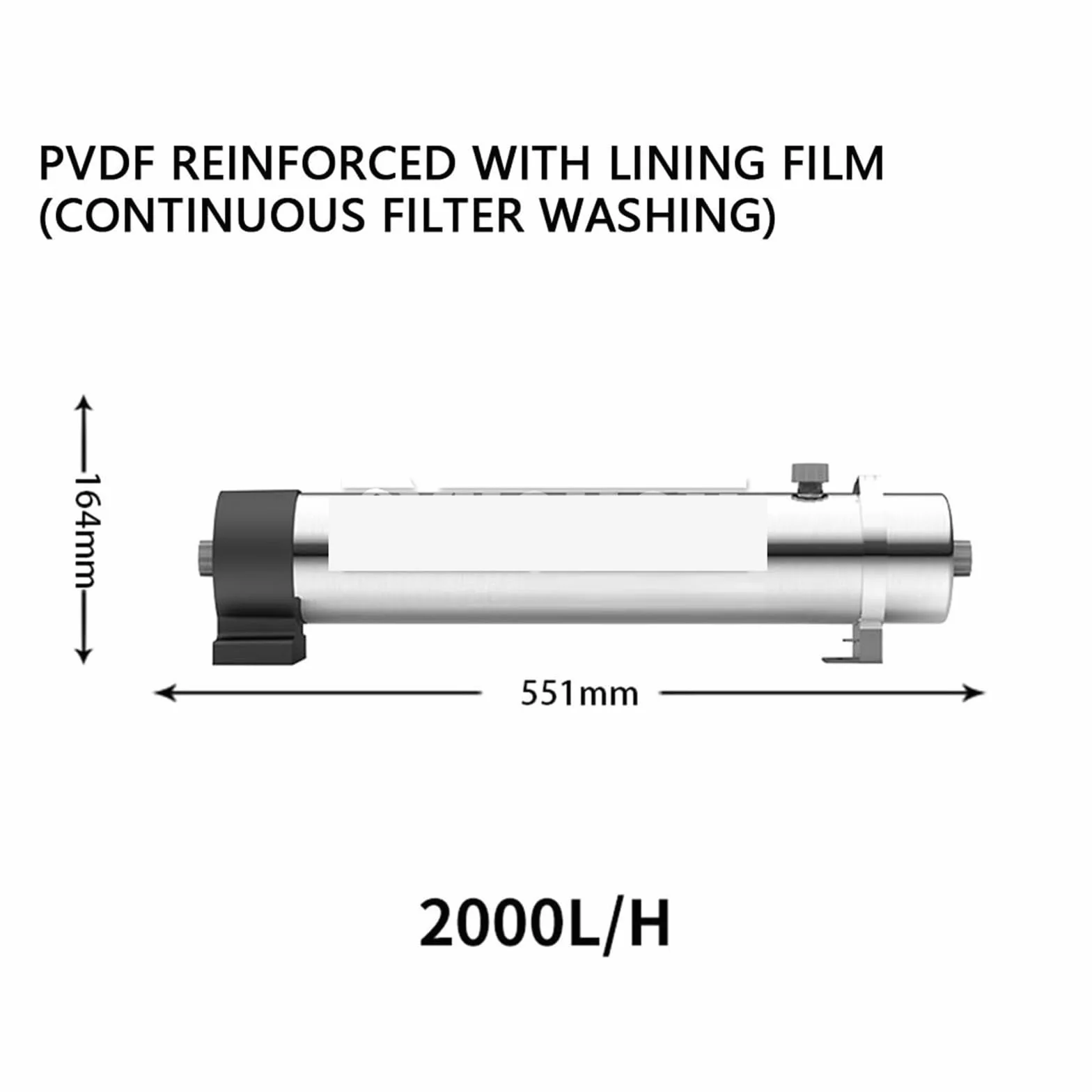 Filtros de Agua para Grifo, De filtración de agua for el hogar, purificador de agua de cocina, ultrafiltración de acero inoxidable PVDF(UF-02)
