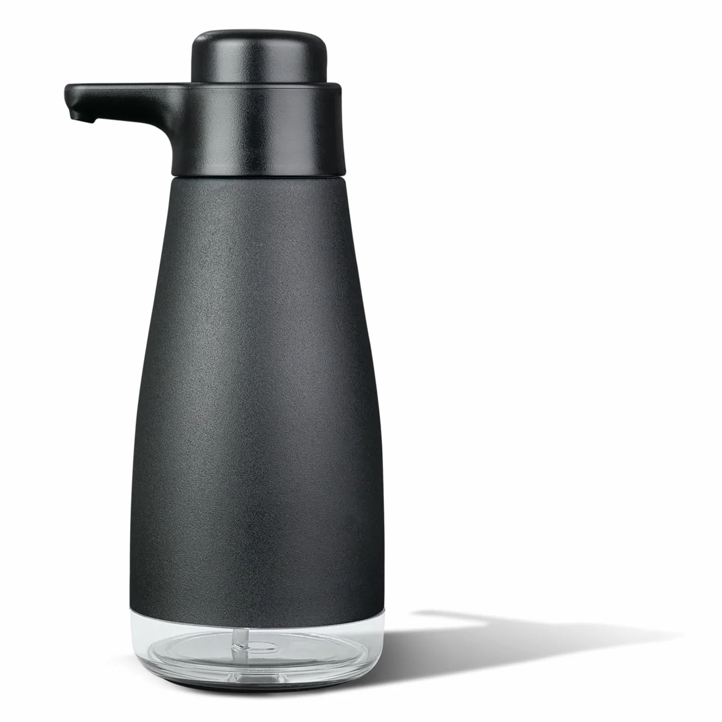 AIKE AK1062 Dispensador de jabón de Cocina de 450 ml, dispensador de jabón líquido de Acero Inoxidable, Herramientas de Cocina Negro Mate