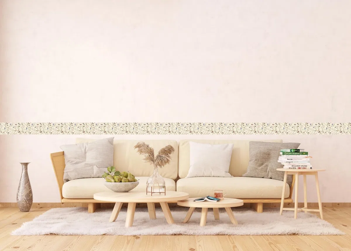 AG Design AWB 8414 - Cenefa autoadhesiva para decoración de paredes, muebles, papel pintado, revestimientos de paredes y puertas, multicolor, ancho 500 cm x alto 13,8 cm