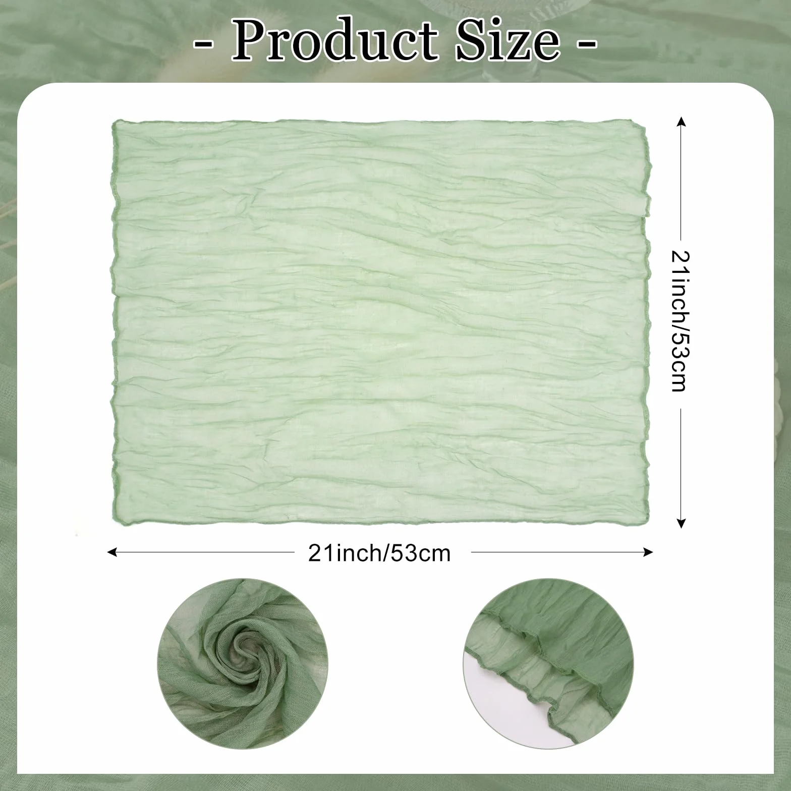 12 unidades de servilletas, servilletas de muselina de encaje de lino estilo boho de 50 x 50 cm, servilletas de gasa para fiestas de boda, en casa, despedidas de soltera, decoraciones de mesa