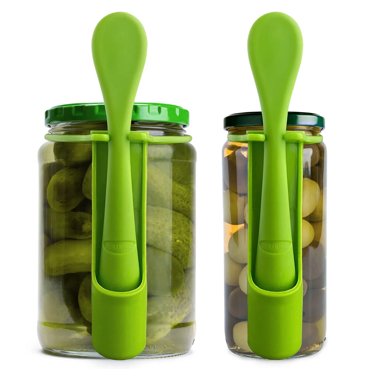 KIKINIKO Juego de 2 tenedores para pepinillos, tenedor de oliva, recogedor de pepinillos, regalo de cocina, regalos de pepinillos, tenedores de pepinillos para el soporte de pepinillos