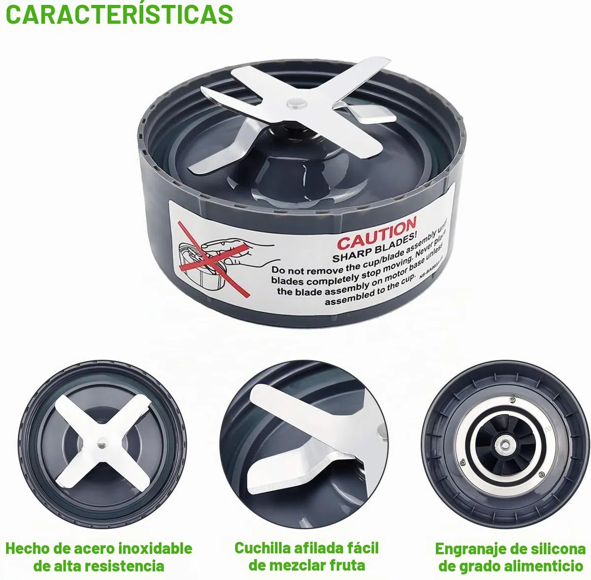 7 piezas de repuesto para batidora, extractor de licuadora, hoja cruzada compatible con Nutribullet 600 W y Pro 900 W