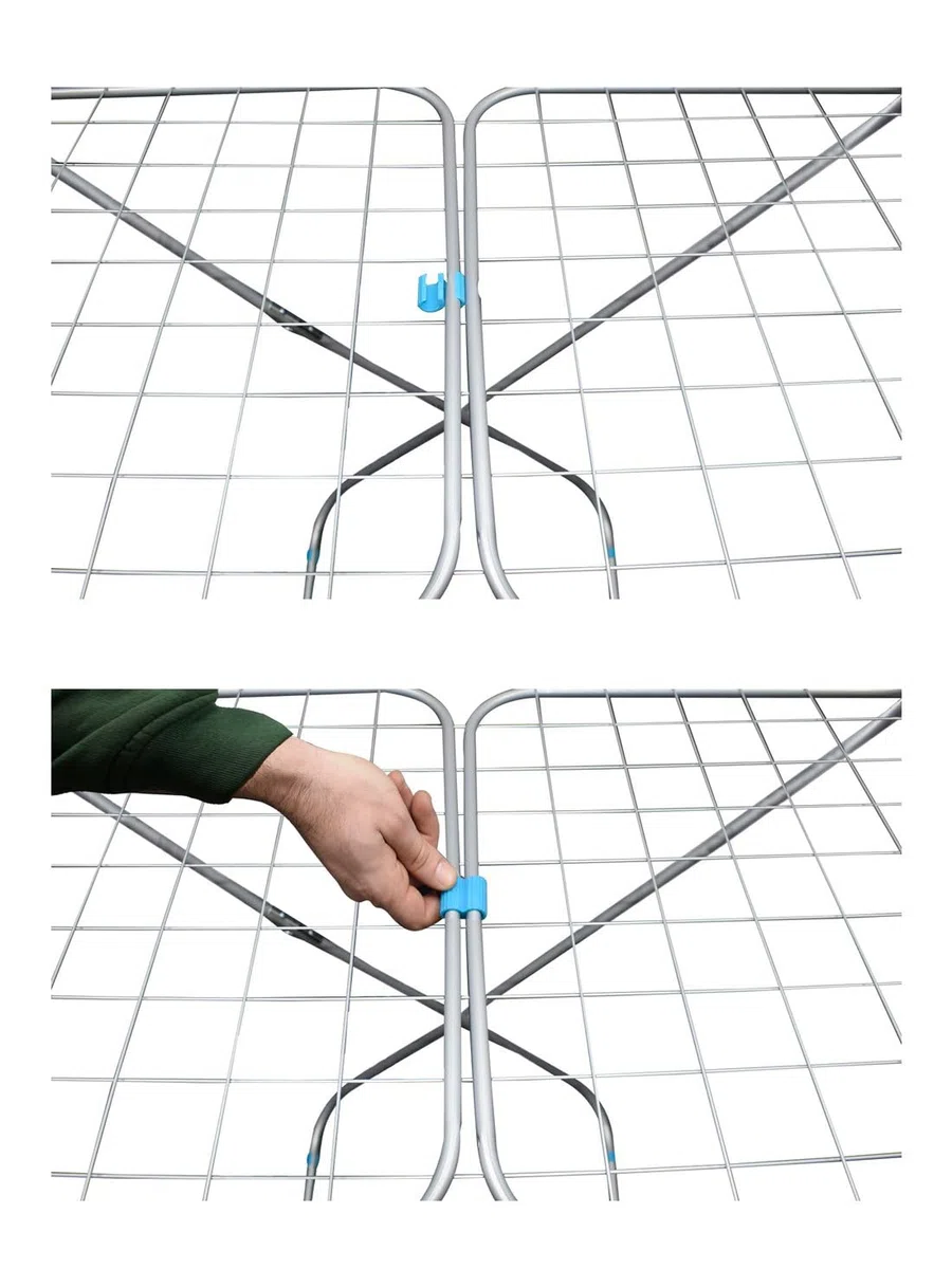 Jardin202 - Tendedero metálico Plegable con alas | Superficie 19 m | Incluye 20 Pinzas 182 x 56 x 107 cm