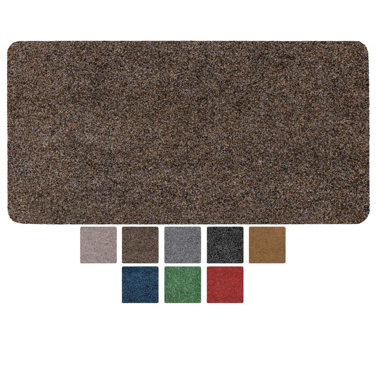 ANRO Poet - Alfombra para suelo, felpudo, lavable, impermeable, resistente, para entrada, pasillo, cocina, dormitorio, marrón, 40 x 80 cm