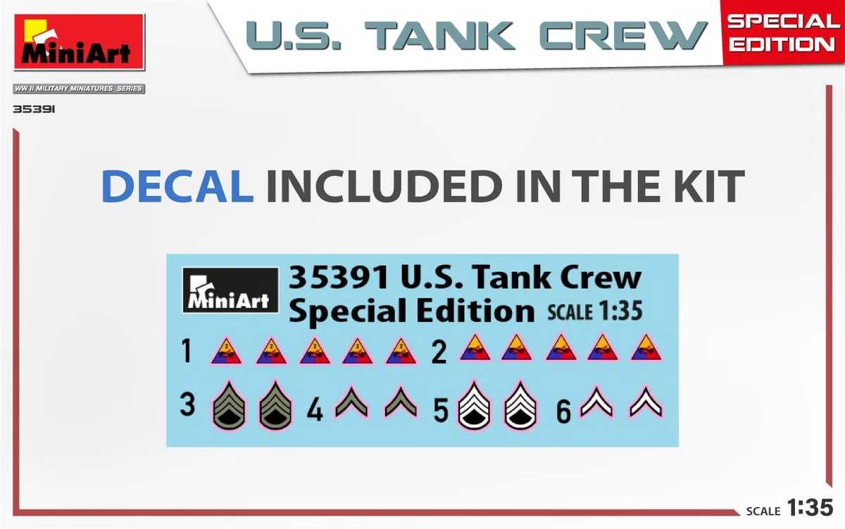 MiniArt MIN35391 1:35-US Tank Crew, (edición especial), kit de modelo a escala, sin pintar