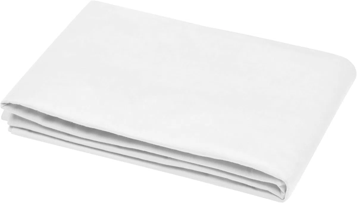 STOF – Sábana Plana – Tamaño 240 x 300 cm – 100% algodón con certificación Oeko-Tex – Color Blanco – Modelo Eden – Ropa de Cama para casa – Suave y cómoda