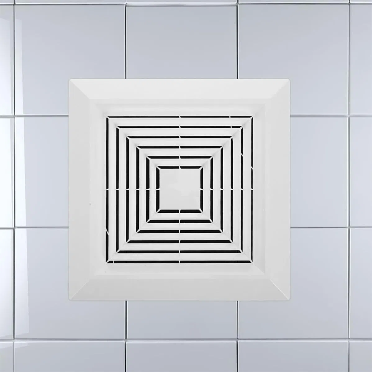 Zerodeko Cubierta de Ventilación Cuadrada y Construcción Duradera Diseño con Panel de Resorte, Material Abs Resistente para Extractor de Aire para Techo