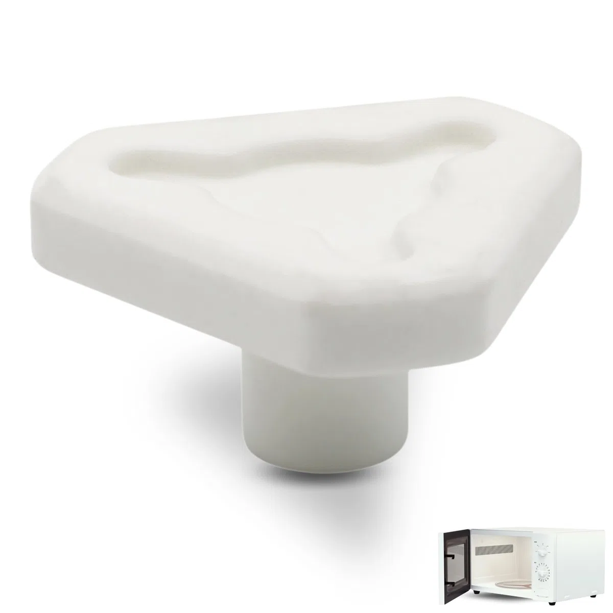 CHEFZOCO Acoplador para Platos Giratorios para Microondas, Soporte arrastre plato microondas, Casquillo arrastre horno microondas, Código original 89830933, Modelo MW222X, Blanco