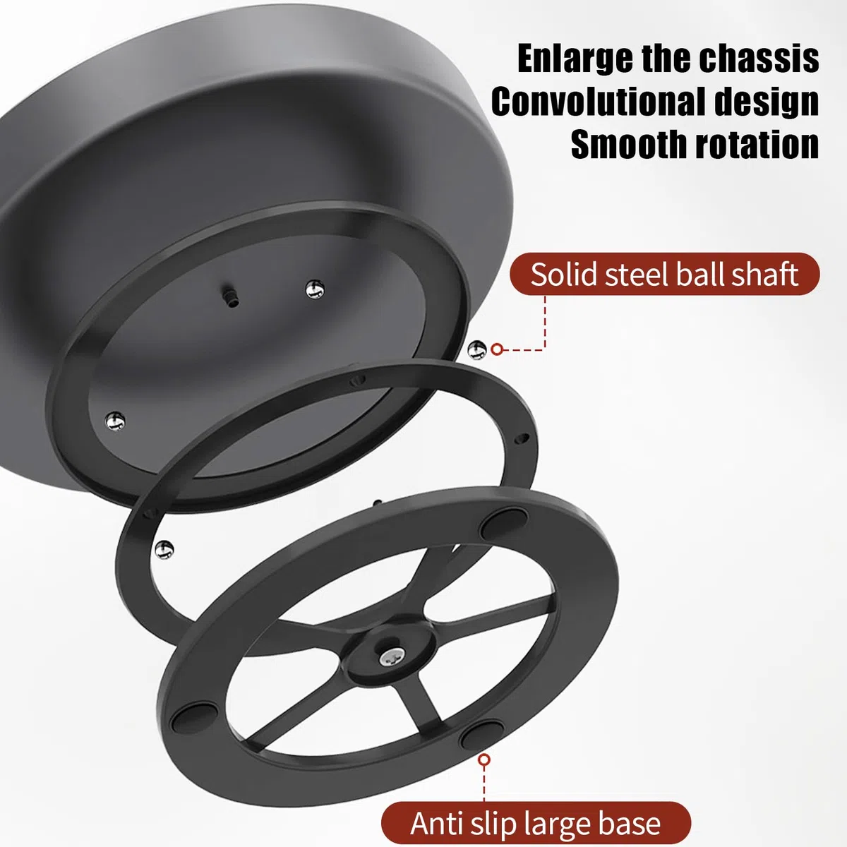 Lazy Susan Organizador de platos giratorios, 30 cm, estante giratorio para especias de acero al carbono, plato giratorio de cocina, organizador para despensa, cocina, encimera, frigorífico, mesa,