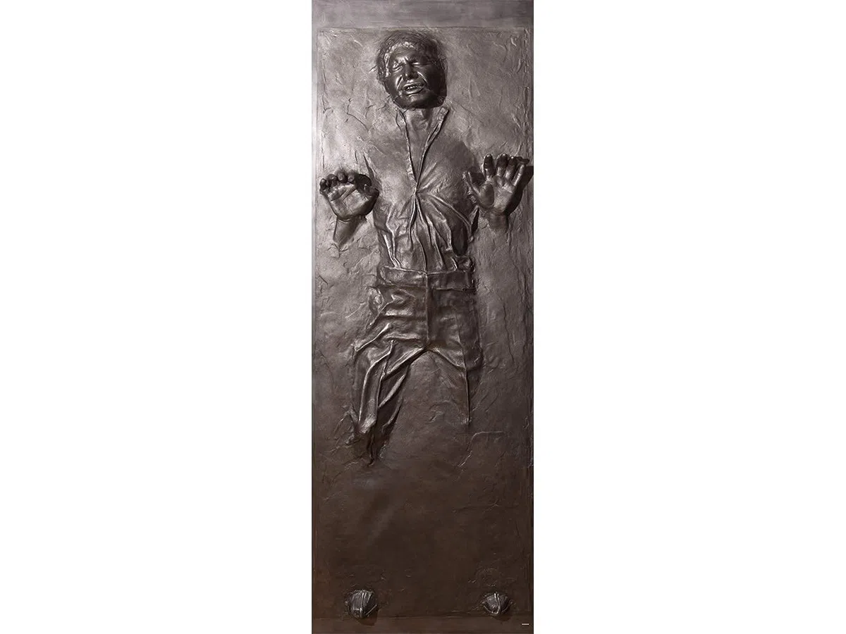 Oedim Vinilo Frigorífico Han Solo en Carbonita 185x60cm | Adhesivo Resistente | Pegatinas de Nevera Económicas y Elegantes | Vinilo Nevera
