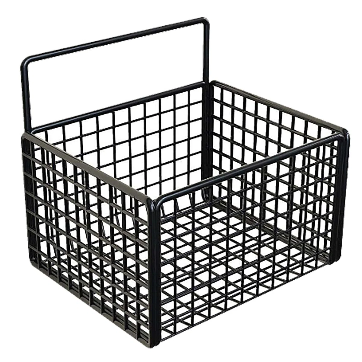 Cesta de cocina para colgar en la pared, cesta de almacenamiento de pared, caja adhesiva para guardar fruta sin necesidad de taladrar, pequeño recipiente de malla metálica para organizar la despensa