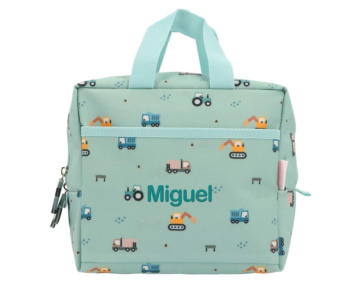 Tutete Bolsa Térmica Infantil para Comida | Bolsa térmica infantil pequeña y fácil de usar | Ideal para almuerzos y meriendas | Exterior impermeable, lavable y resistente | trucks