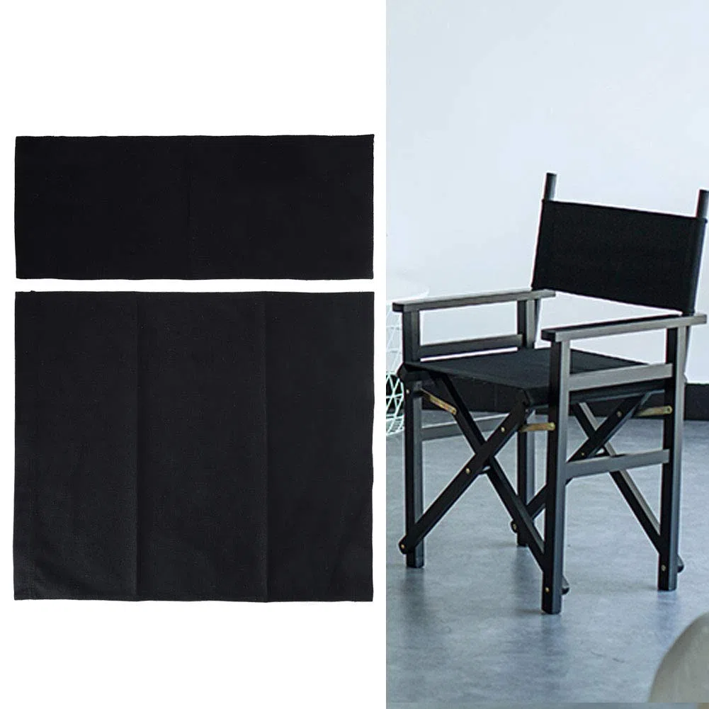 Snufeve6 Reemplazo De La Lona De La Silla, Tela De La Silla 2 Tamaños Prácticos para La Silla De Director Informal para La Mayoría De Las Personas(Negro)