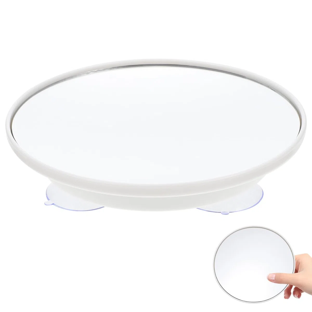 Beavorty Espejo De Vanidad con Ventosa Espejo De Pared para Baño Espejos Pequeño Espejo De Aumento Espejo con Ventosa Espejo De Zoom X7 Espejo De Baño Espejo De Plata Absorber Agua