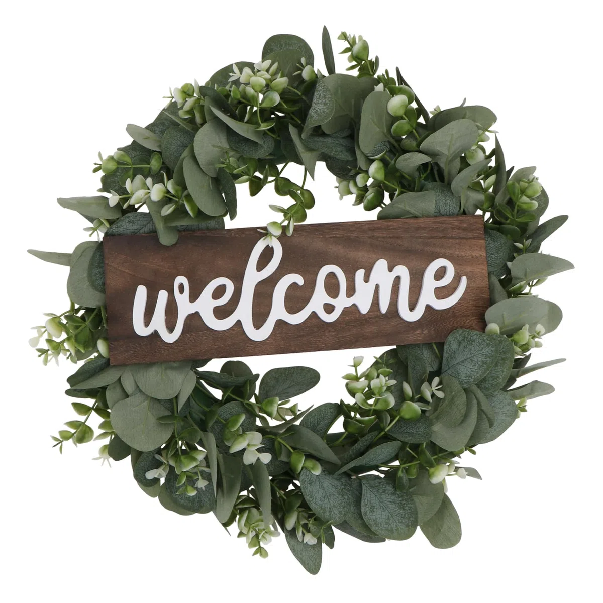 Cabilock Decoración De Puerta Artificial Welcome Decoración Floral De Simulación para Puerta Guirnalda Colgante Diseño De Escena para De Bienvenida