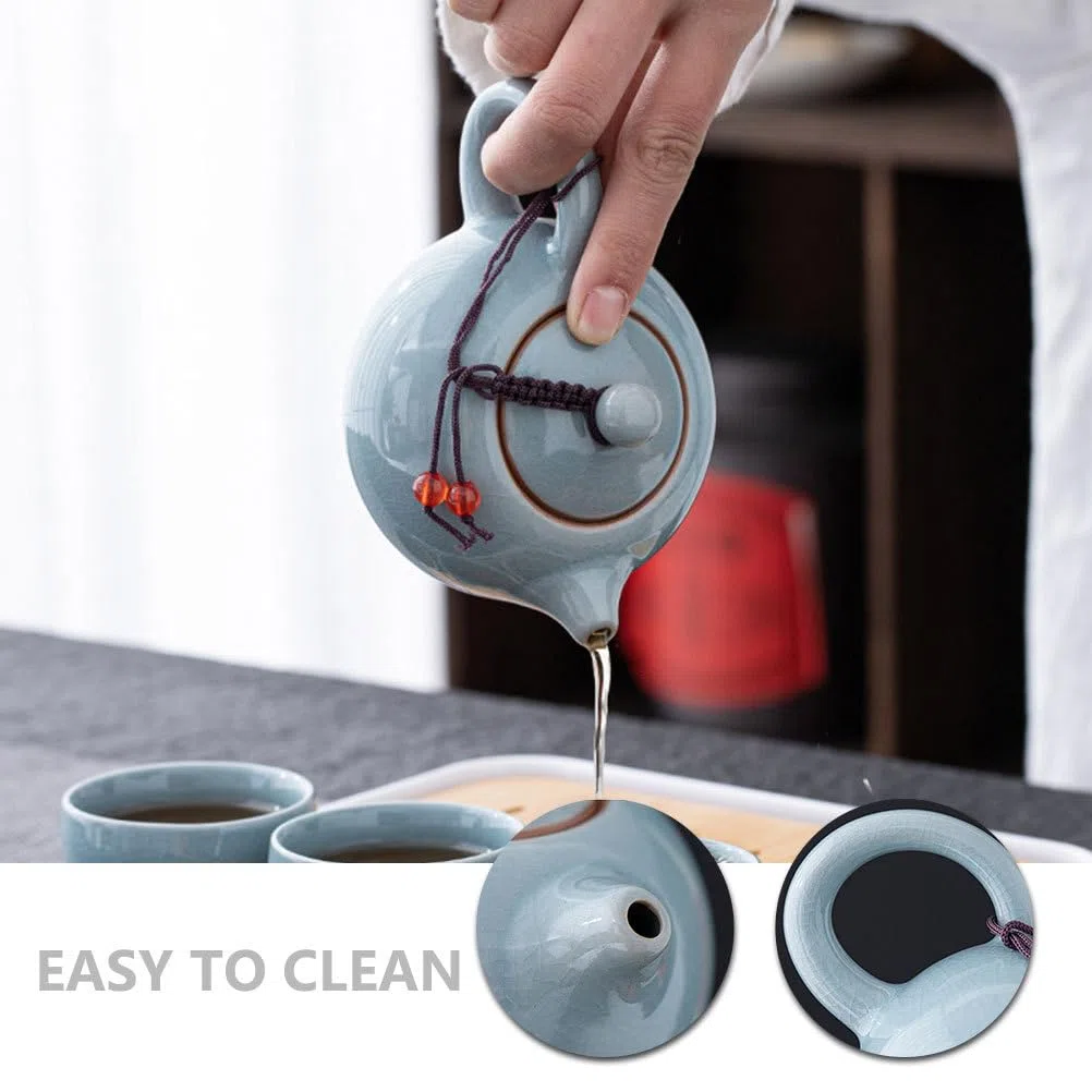 IMIKEYA tetera de ceramica tetera floreciente beber té pequeña suelta portátil de salón de té jarra de te de viaje china cerámica