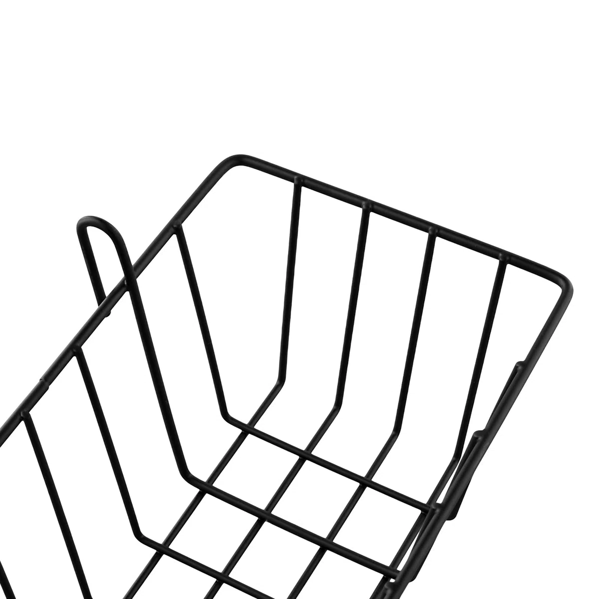 SINJEUN Pack de 8 Cestas Colgantes de Rejilla Metálica, 23 x 10 x 7,5 cm, Organizador de Pared con Gancho para Cocina, Baño y Oficina, Negro