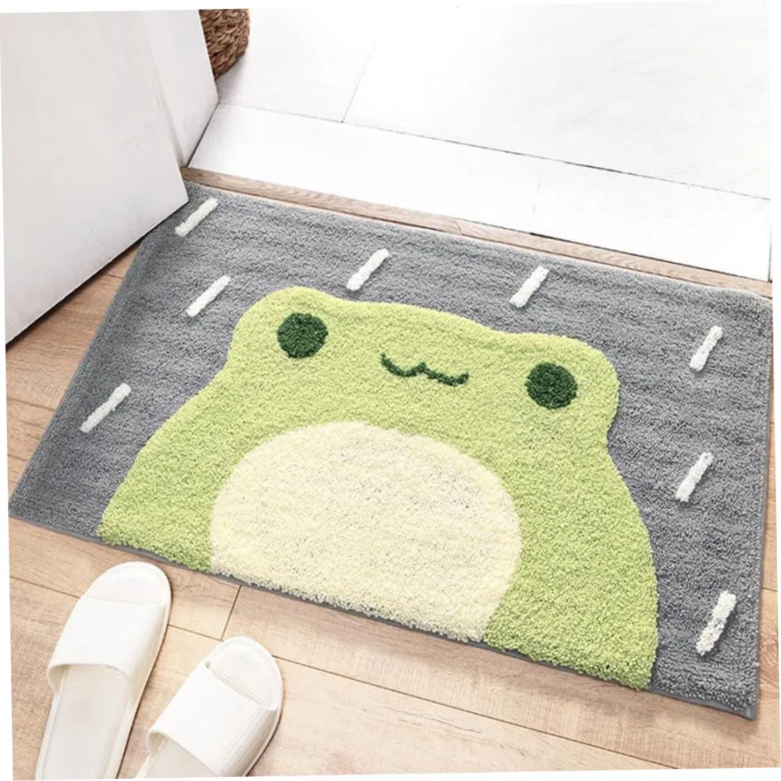 Alfombra de baño Antideslizante Absorbente, Alfombra de Suelo con patrón de Rana de Dibujos Animados, para baño, tamaño S, Felpudo de Antideslizante