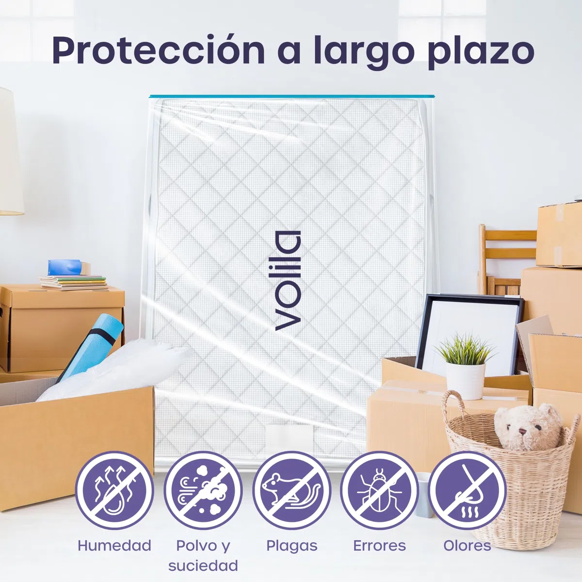 Bolsa de Almacenamiento para Colchón Matrimonial con Cremallera - 1 Unidad de Funda Impermeable para Colchón para Mudanzas - Bolsa para Proteger Colchones de Manchas, Polvo y Daños por Plagas