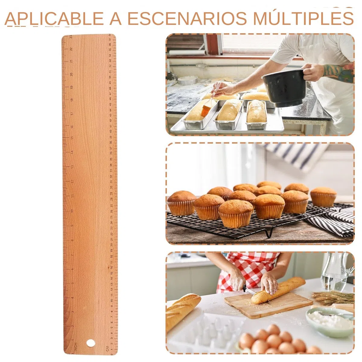 Tabla para Transferencia Pan | 58 cm Utensilios de Madera para Hornear | Tabla Para Voltear Pan De Alimenticio - Para Barras Francesas Caseras Cocina Hogar Restaurante Panadería Y