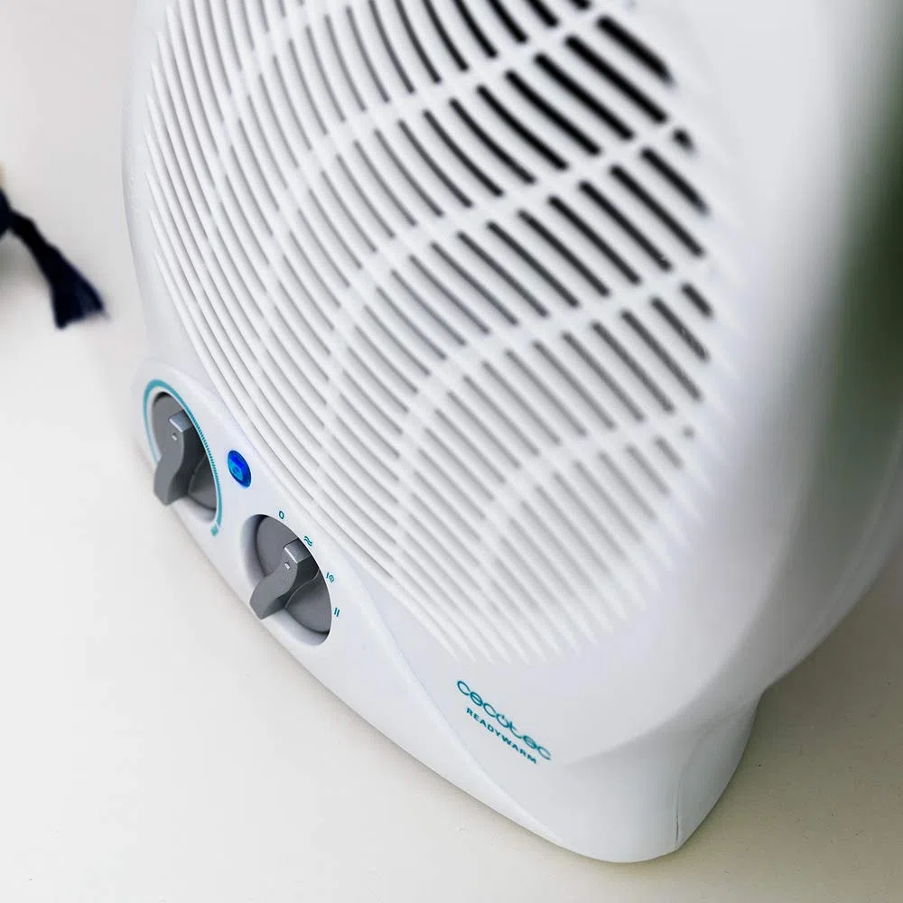 Cecotec Calefactor Eléctrico de Baño Bajo Consumo Ready Warm 9790 Force. Termoventilador, 2000 W en 2 Niveles, Termostato Regulable, 3 Modos, Sistema de Seguridad, 20 m2