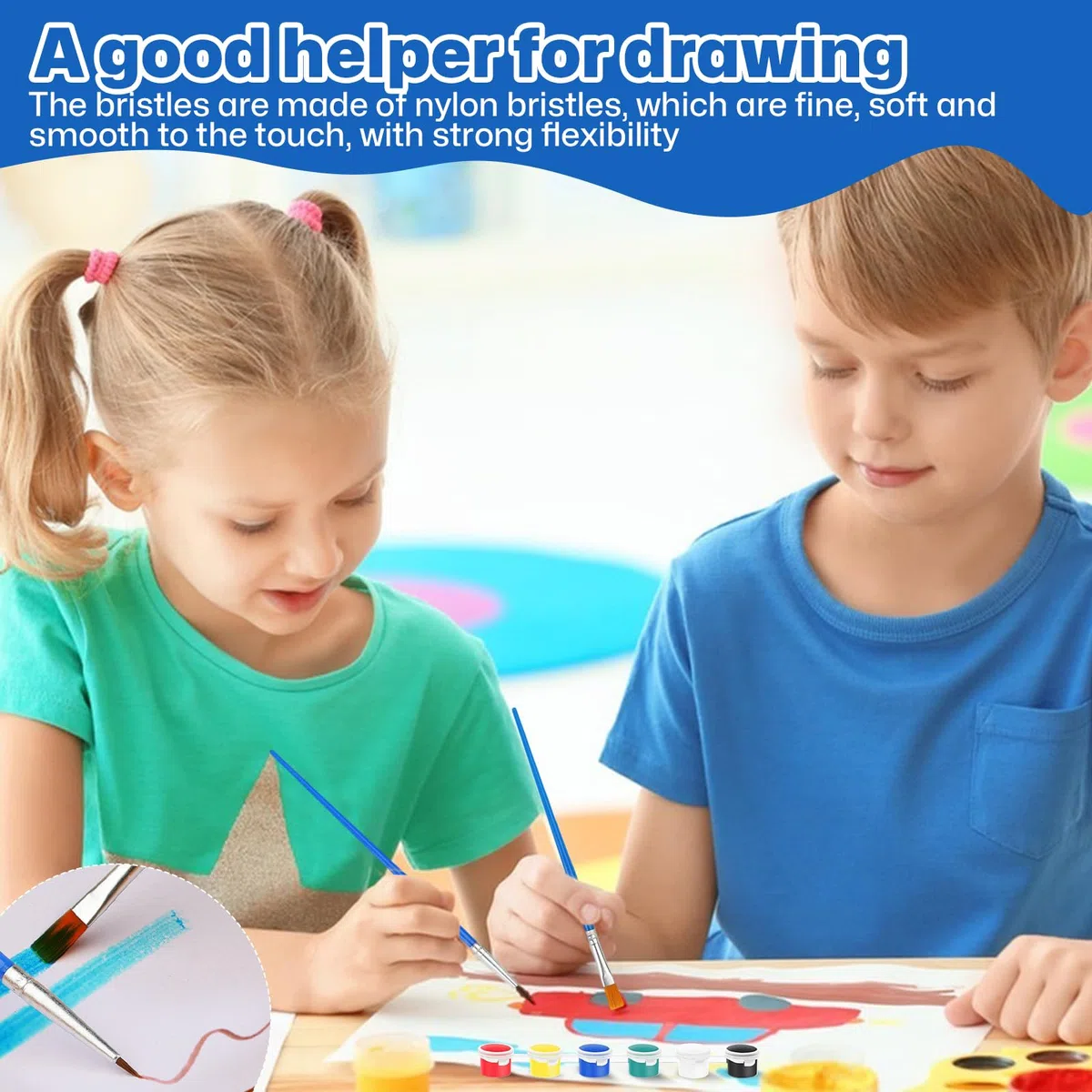 Pequeñas tiras de pintura, recipiente de pintura con tapa, 5 ml, mini bote de color, 120 macetas, vasos vacíos con tapa, macetas pequeñas transparentes y 30 pinceles para pintura y manualidades