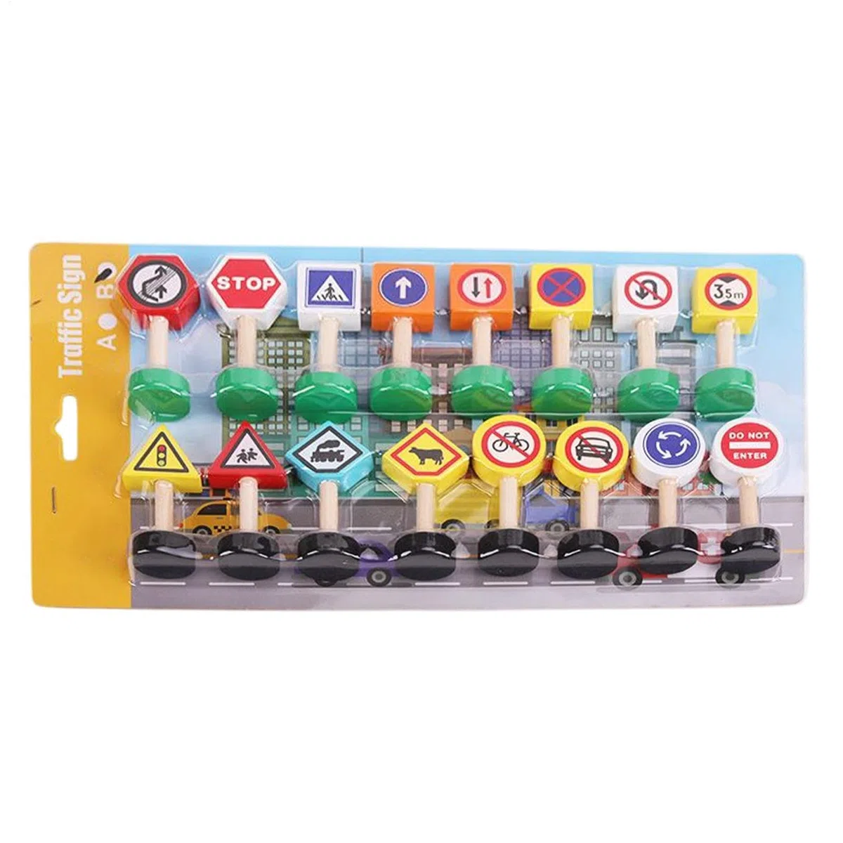 Señales De Tráfico Para El, Paneles De Circulación De Juguetes Para, Paneles De Circulación De La Calle 16X Juegan Juguete, Bloques De Paso Para Peatones, Un Juego De Apren