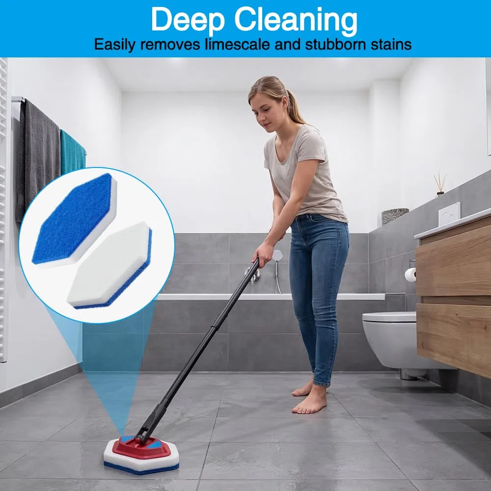 6 piezas de repuesto para fregona de baño y bañera, compatible con esponja multisuperficie Vileda Bath Magic Bad