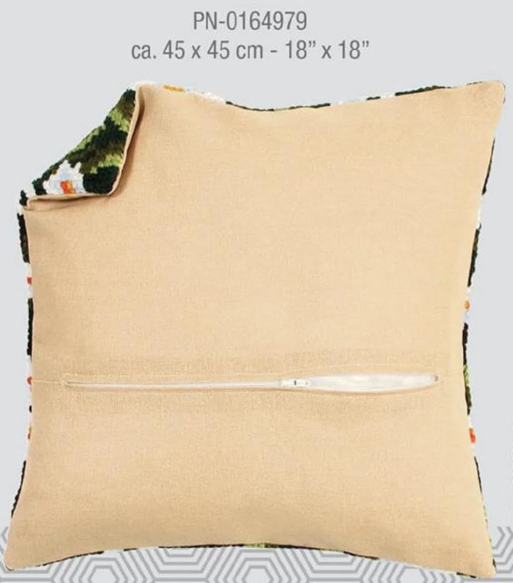 Vervaco Kit Dorso De Cojín con Cremallera Crudo Accesorios De Punto De Cruz ca. 45 x 45 cm Telas Costura Parte Trasera para Cojín Manualidades Adultos Decoracion Bordar Kit
