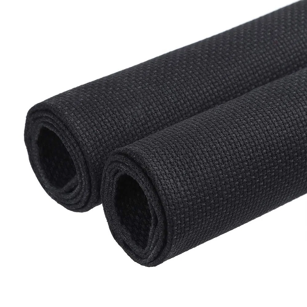Caydo 2 piezas de tela para punto de cruz, 14 Count, Aida, 63,5 x 45,7 cm, Negro