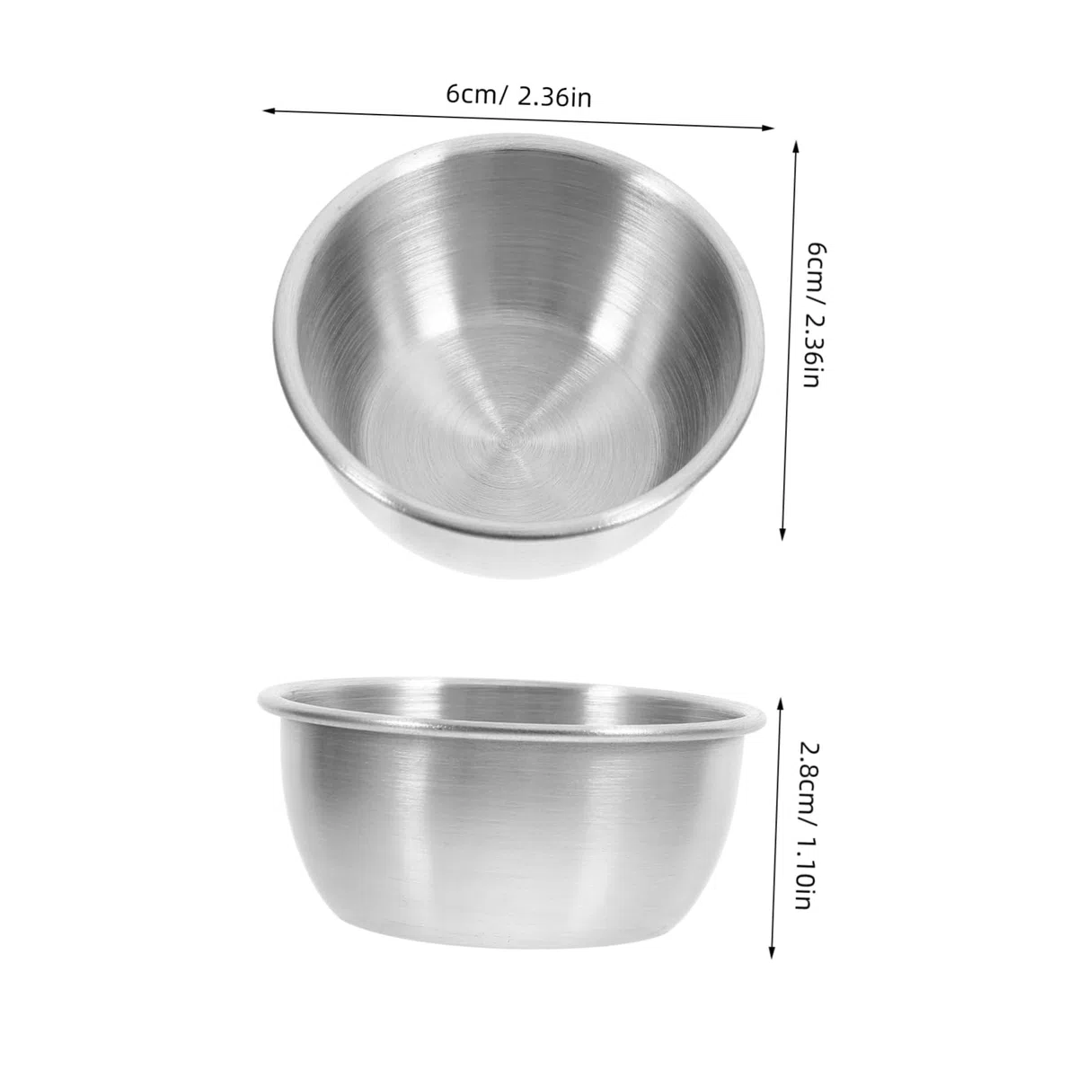 6 Cuencos De Acero Inoxidable Para Salsa Mini Recipientes Para Condimentos Resistentes a La Corrosión Para Cocina Y Uso Comercial Ideales Para Sushi Y Aderezos