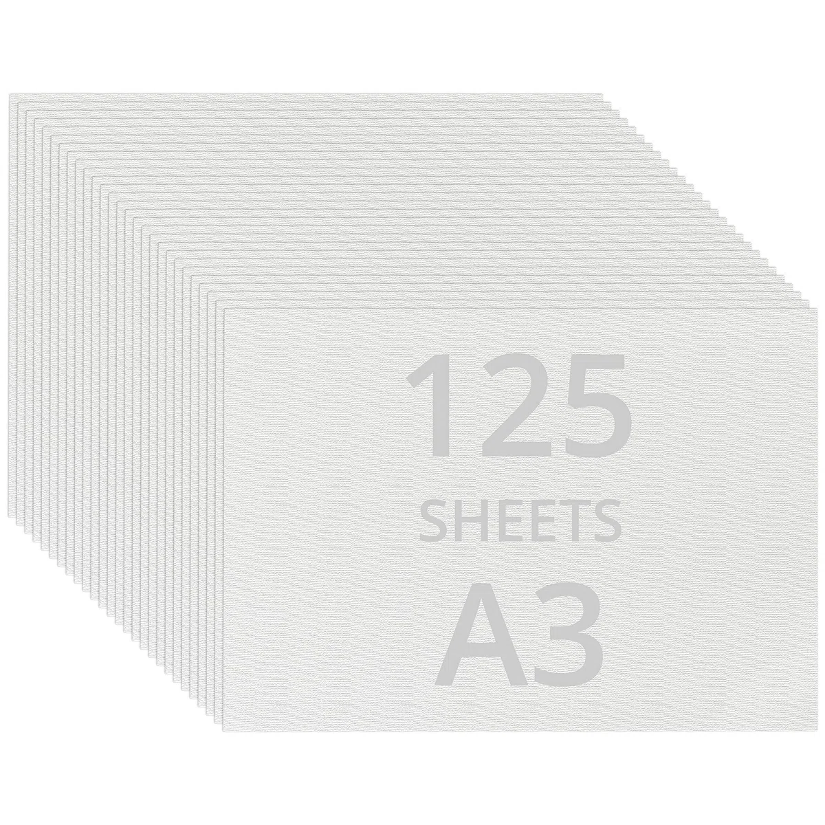 Belle Vous - Papel de acuarela blanco A3, 200 g/m2, prensado en frío (125 hojas), papel de dibujo perfecto para pintores principiantes y experimentados