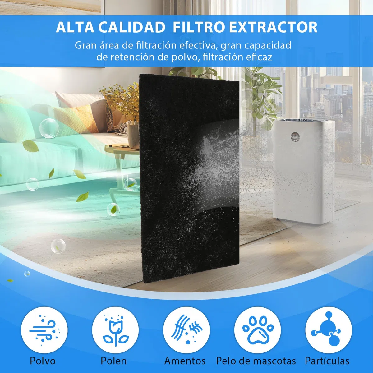 2X Almohadillas Filtros de Carbón Activado 1220 * 210 * 3mm Almohadillas de Carbono de Corte Filtros de Carbón Activado Universales Filtro Aire Acondicionado Filtro de Aire XXX