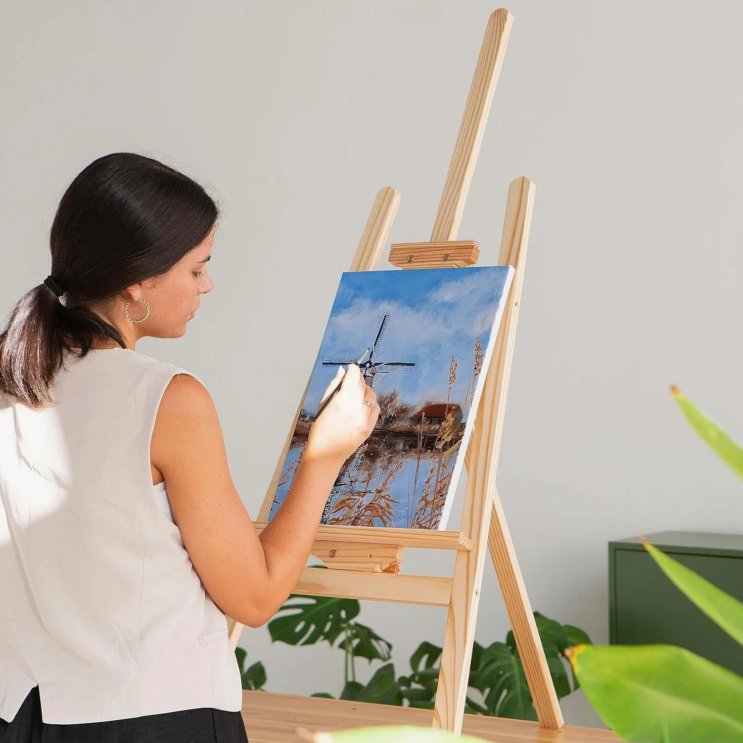 Elan Lienzos Preestirados 30x40, 6-PACK 100% Algodón Lienzos para Pintar Pequeños, Canvas para Pintar 280GSM, Lienzo 30x40, Painting Canvas