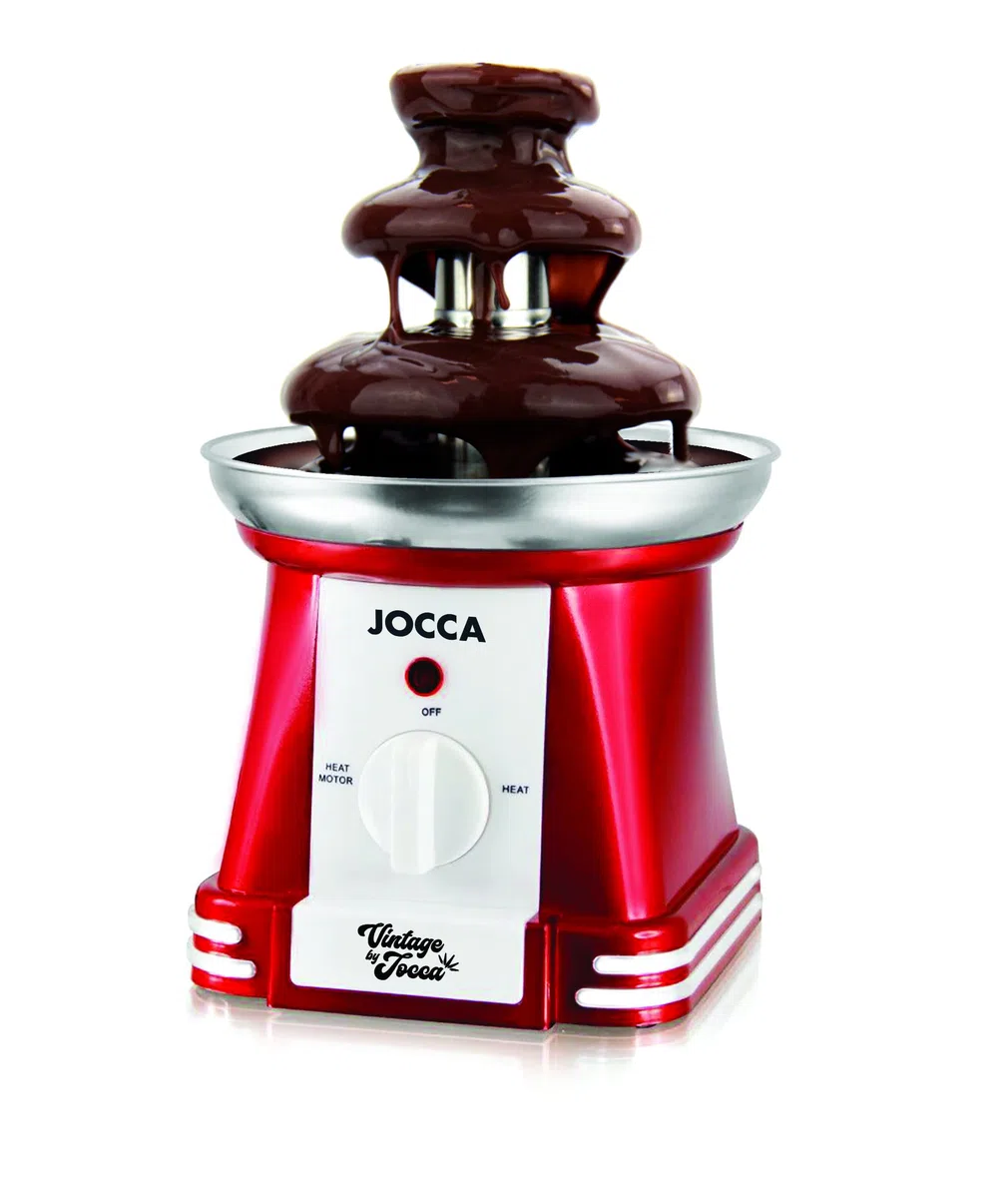 Jocca - Fuente de Chocolate con Base de Acero Inoxidable - 32W - Doble Función - Indicador Luminoso - para Fiestas y Eventos