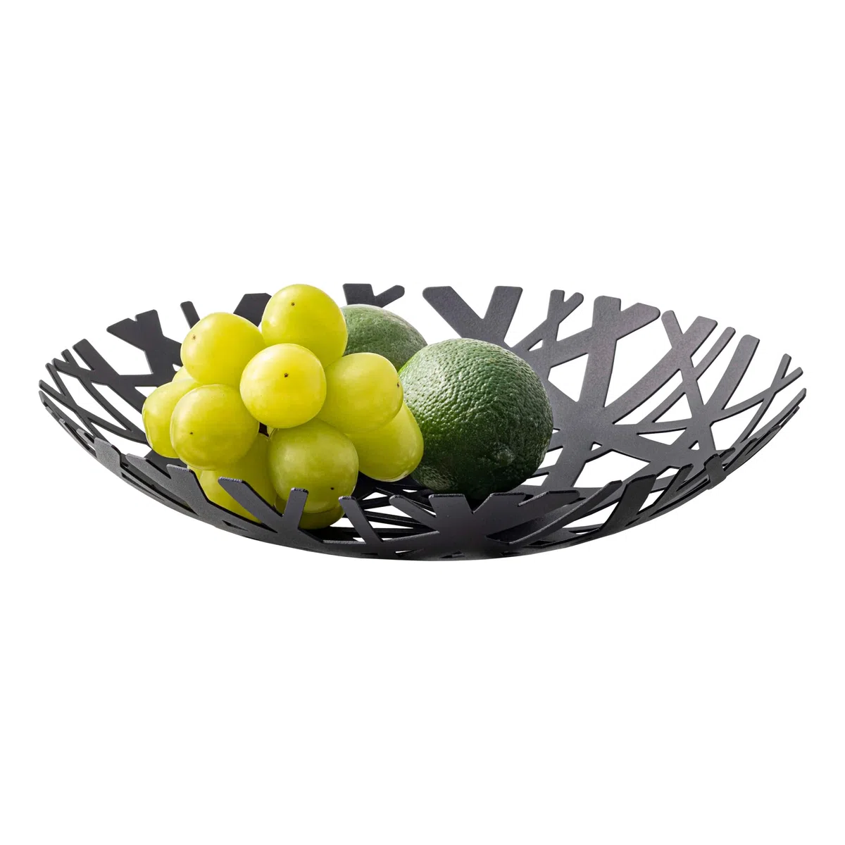 YAMAZAKI 2498 Tower Nest Fruit Bowl W 26 x D 26 x H 4.5 cm Black
