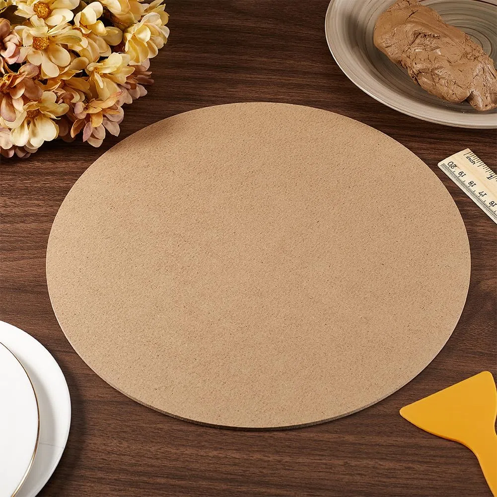 CRASPIRE Tableros de Madera MDF para Manualidades Tablero de Fibra de Densidad Media de 3 mm de Espesor Paneles de Aglomerado de Hoja de Tablero MDF Redondo de Madera para Tablero de Secado