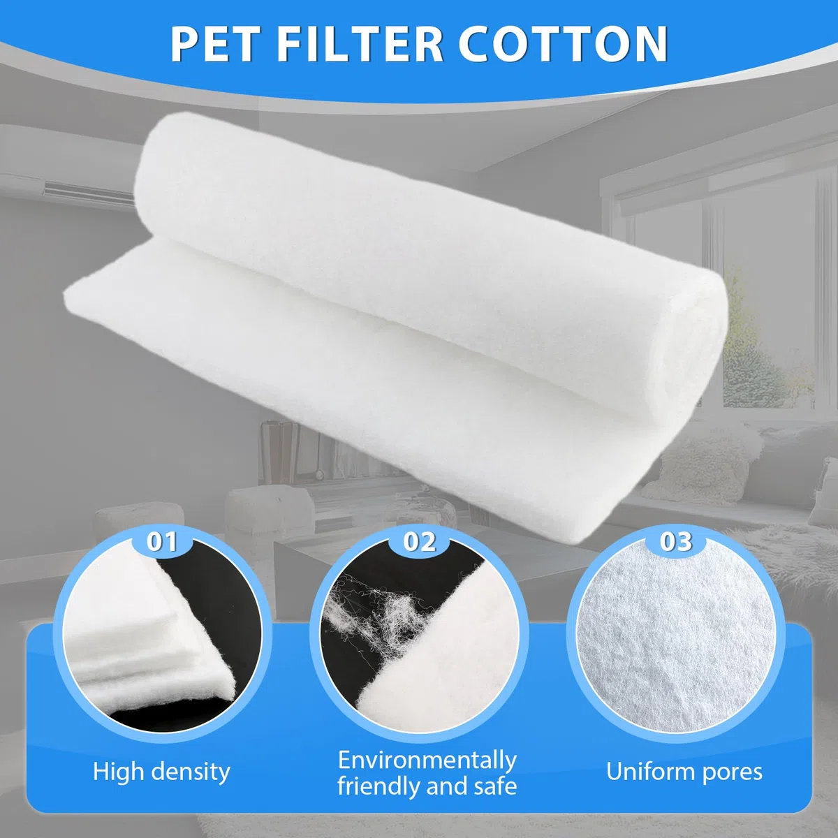 Filtrina Aire Acondicionado Clase de Filtro G4 Filtros de Repuesto 50 * 120CM Pet Filtro Aire Acondicionado por Conductos para Sistemas de Ventilación y Aire Acondicionado Domésticos XX