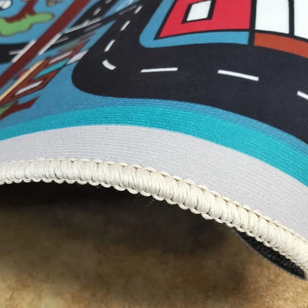 Children's Universe Planet Astronaut Living Room Mat Non-Slip Azul y Negro Carpets Children's Mat Lavable (A, 80 x 160 cm)