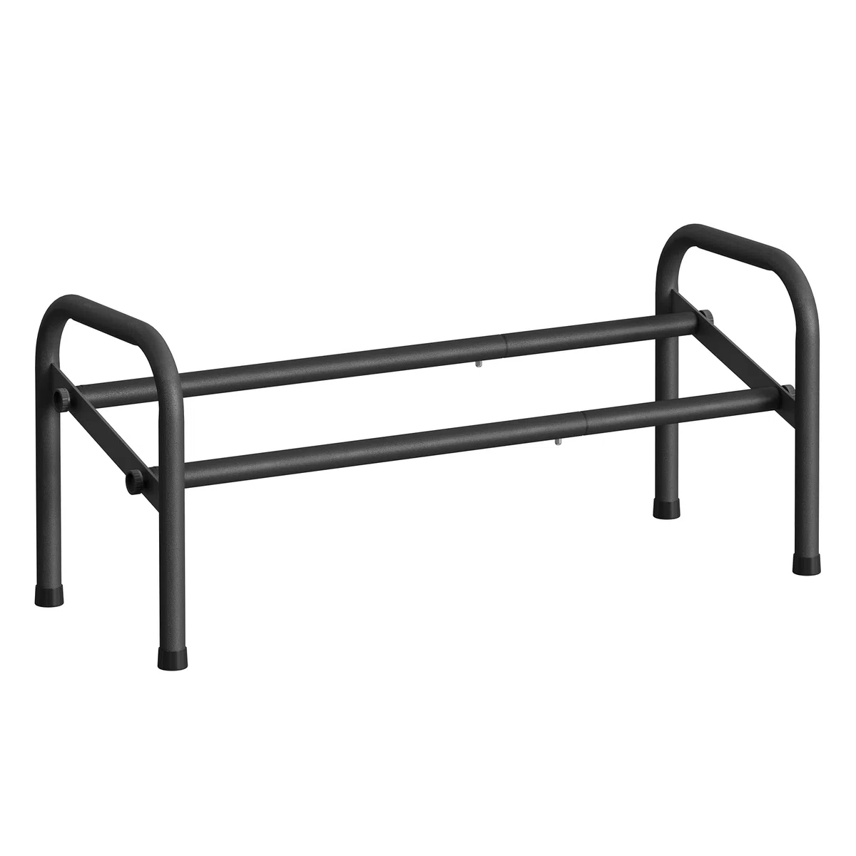 SONGMICS Zapatero Expandible, Estante de Almacenamiento de Zapatos de 1 Nivel de Metal, Organizador de Zapatos Ajustable, Zapatero Independiente para Pasillo, Clóset, Entrada, Fácil Montaje, Negro