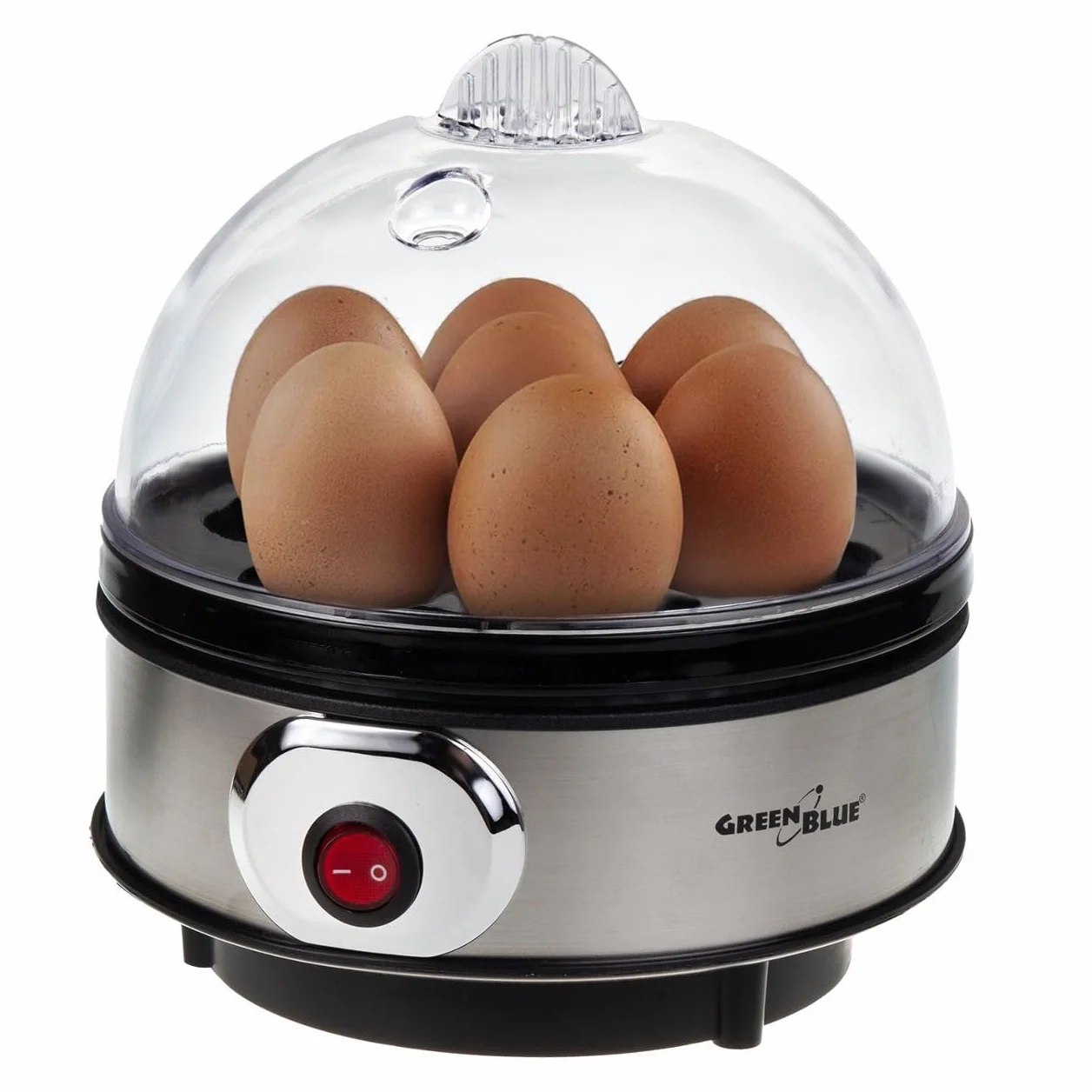 GreenBlue GB572 Cocedor de Huevos Automático, Potencia 400W, hasta 7 Huevos, Vaso Medidor, 220-240V~, 50 Hz