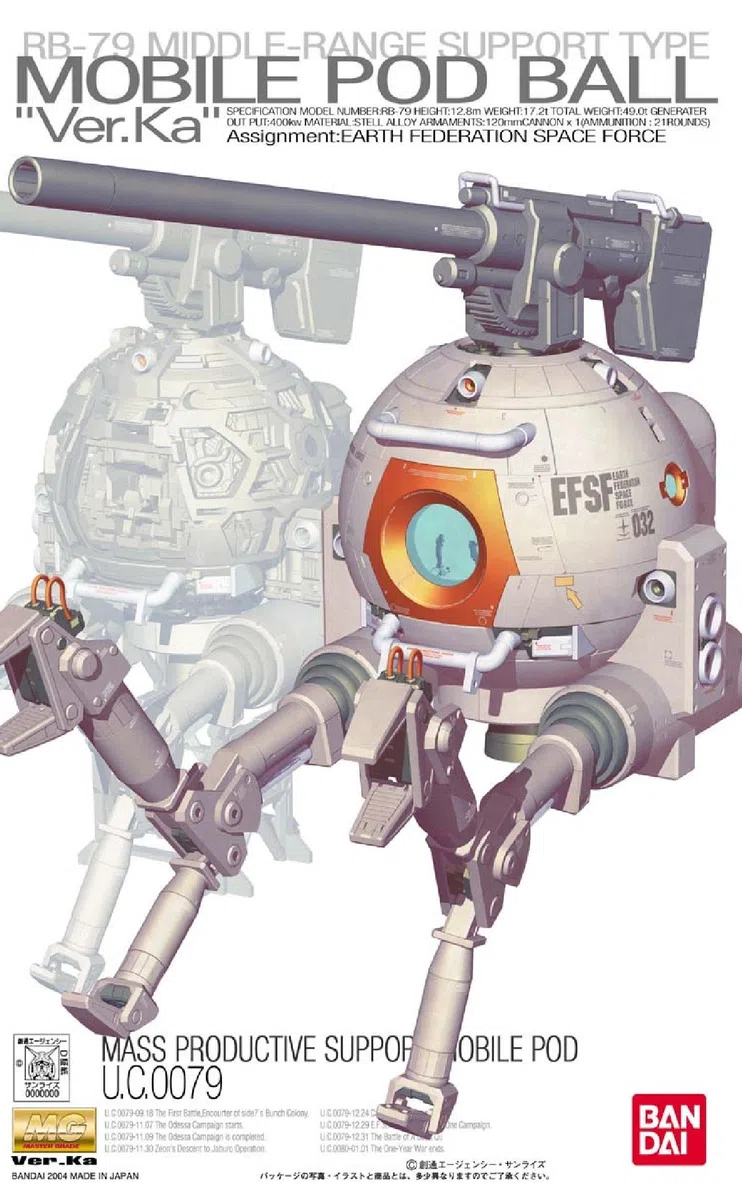 Bandai -23002 23002 MG Mobile Pod Ball Ver. KA 1/100