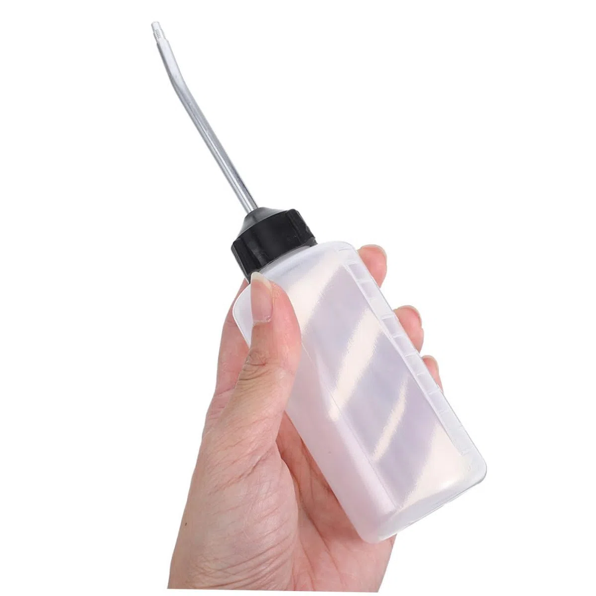 Mikikit 4 Aplicadores de Aceite y Proyectos de Costura para Uso Industrial Boquilla Larga de Hierro, Tapa Roscada, Capacidad 120 Ml, Diseño a Prueba de Fugas para Máquina de Coser
