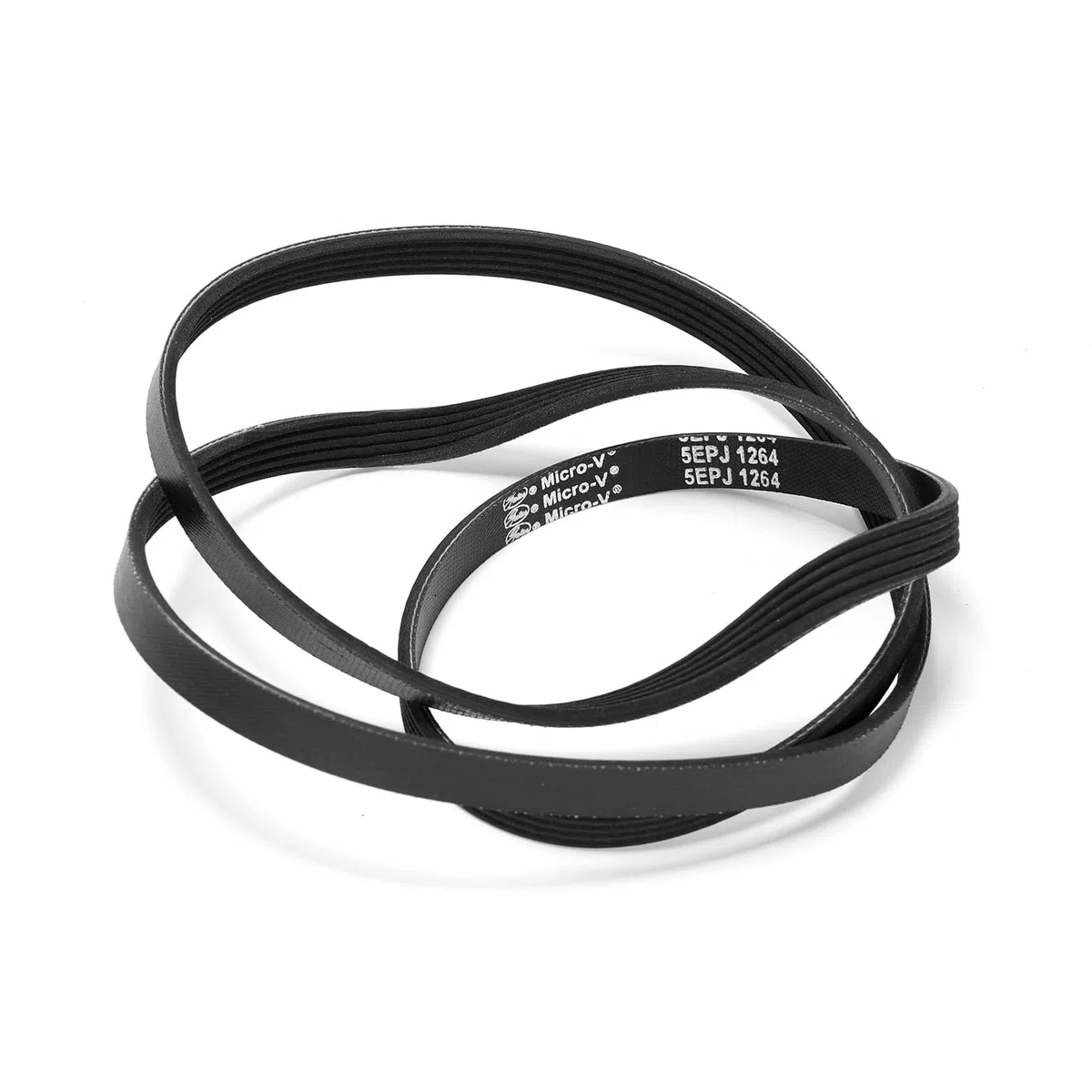 Correa de goma para arandela de tambor 5EPJ1264 (5 crestas, circunferencia de 1264 mm, 12 mm de ancho) compatible con Samsung WF1802XEU, WF1702WCW, WF1702WCS, WF1702NCS de Ruimou
