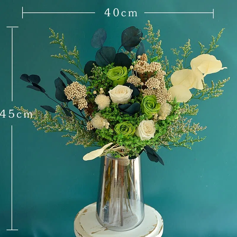 Hermosas Rosas Flores secas Ramo otoño Gran Ramo habitación Mesa Boda hogar Decoración mamá Regalo